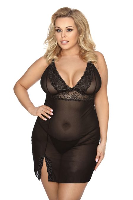 Anais-Plus-Size-lingerie-Valencia-sensual-see-thru-night-dress-of-tulle-and-lace