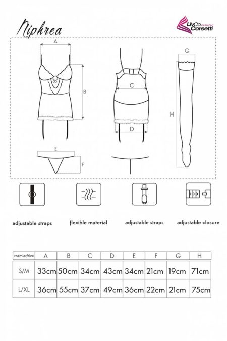 LivCo-LC-90605-Niphrea-erotic-Christmas-outfit-of-christmas-chemise-chrismas-stockings-sizes-measurements