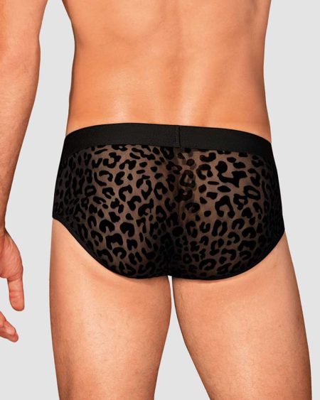 Obsessive-azmeron-black-mens-briefs-with-animal-print-1-back