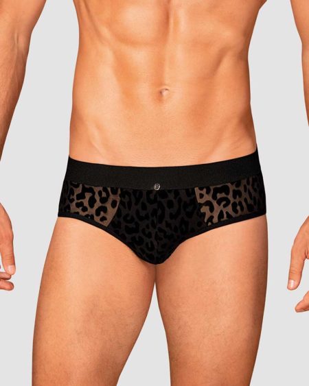 Obsessive-azmeron-black-mens-briefs-with-animal-print-1